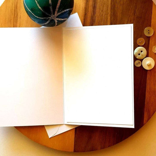 Button Snowflake Christmas Card