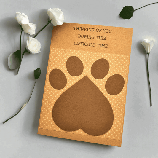 Dog Paw Print Sympathy Card
