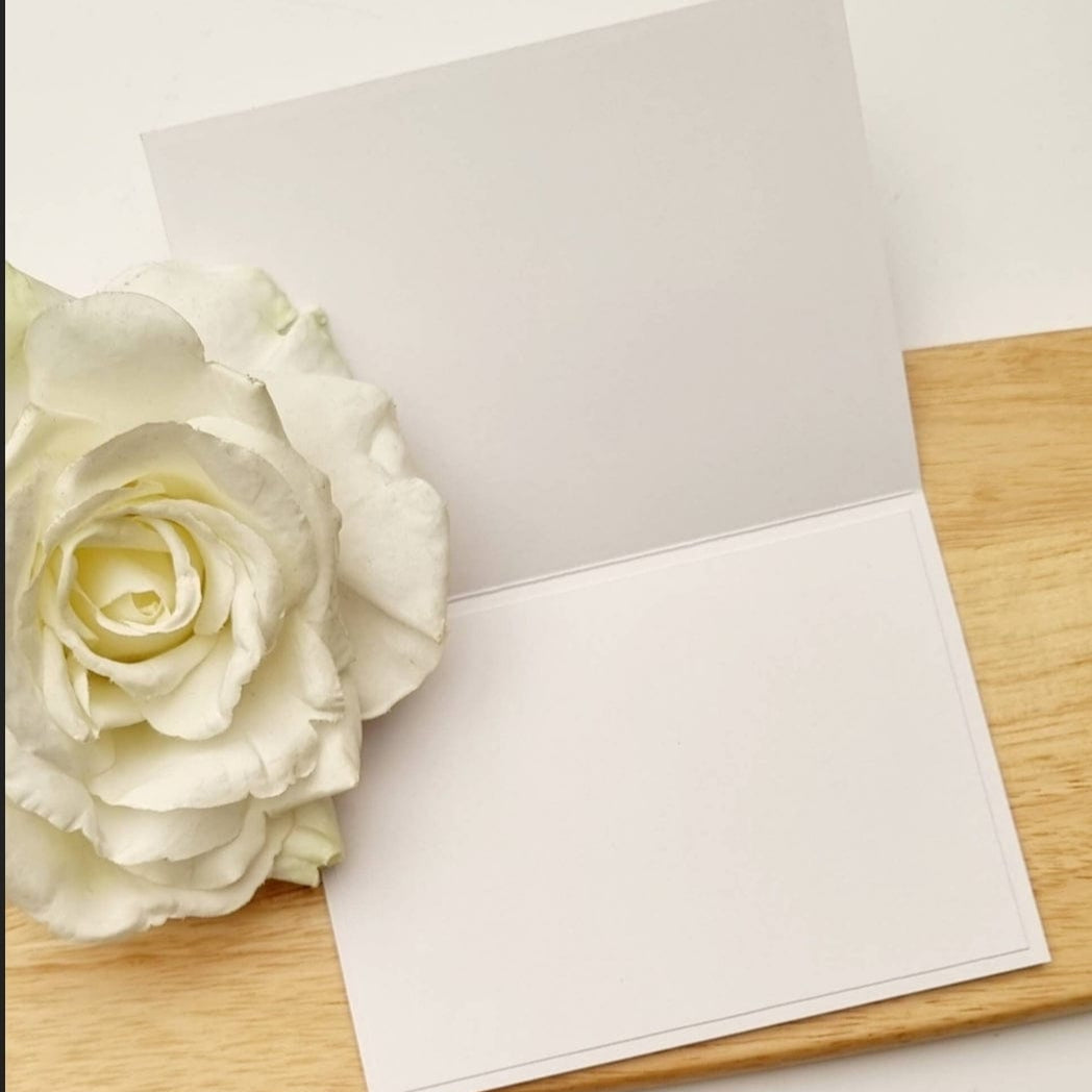 Inside of white card