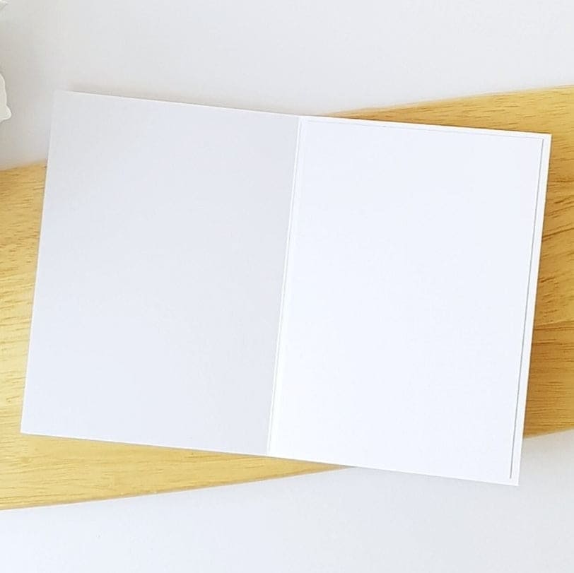 Inside white card