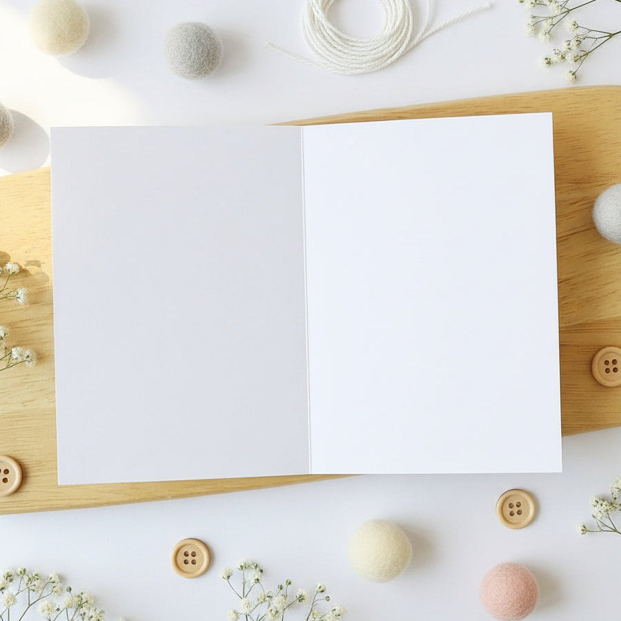 Inside white card