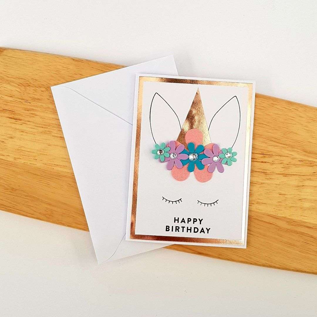 Sleeping Unicorn Birthday Card