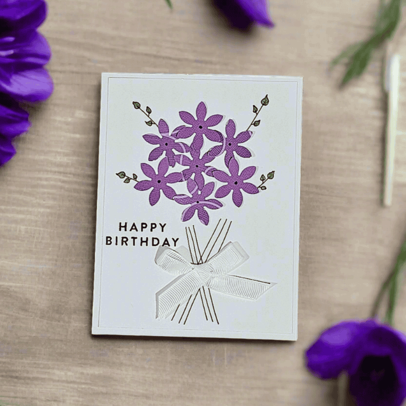 Happy Birthday Flower Card