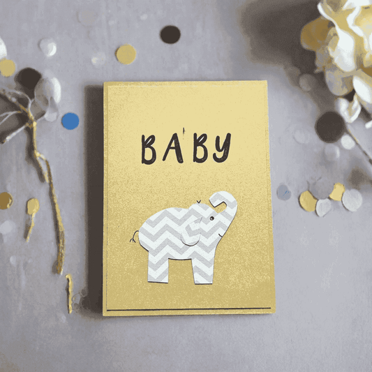 Baby Elephant Baby Cards - Pack of 6