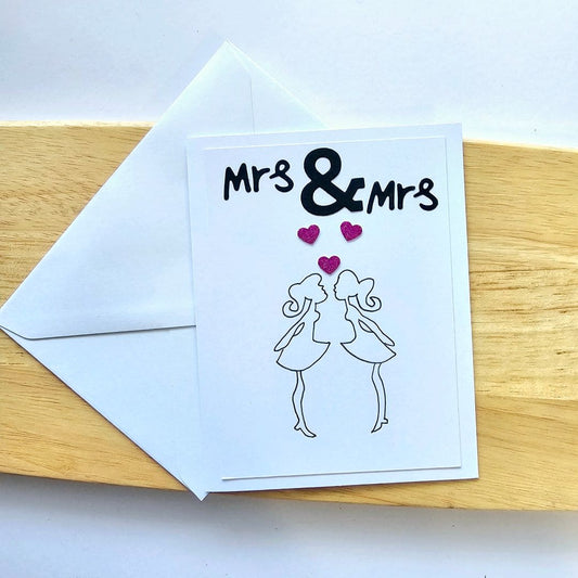 Mrs and Mrs Wedding Card