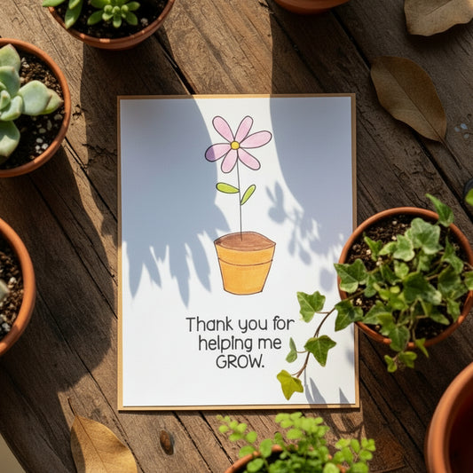 Thank you for helping me grow