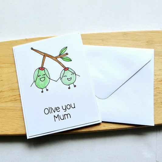 Olive you Mothers day card