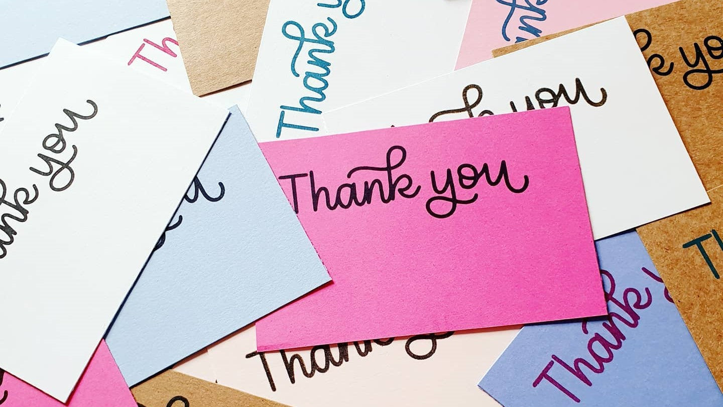 Thank you card business accessories