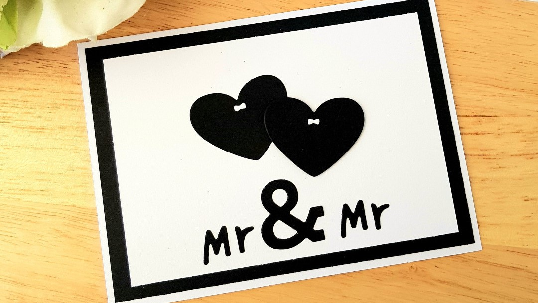 Mr and Mr Love Heart Card