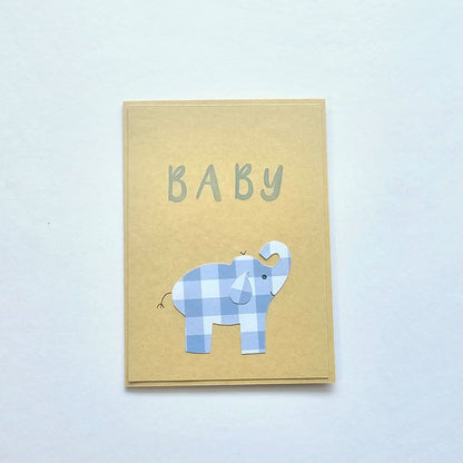 Blue Baby Elephant Card