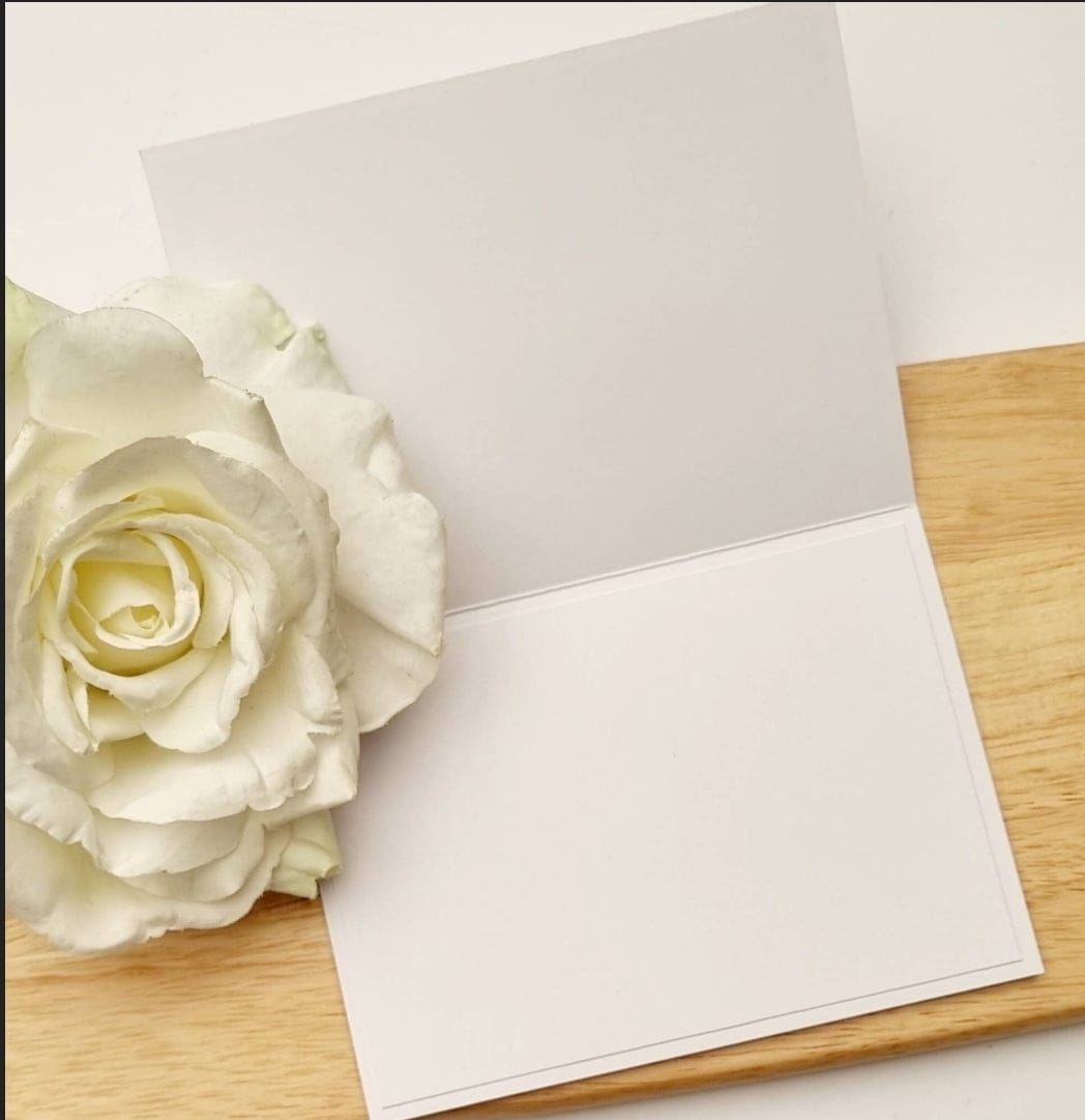 Inside of white card