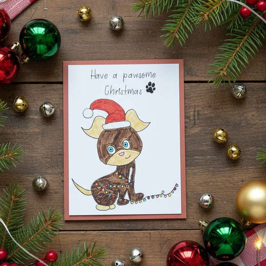 Merry Christmas Dog Card