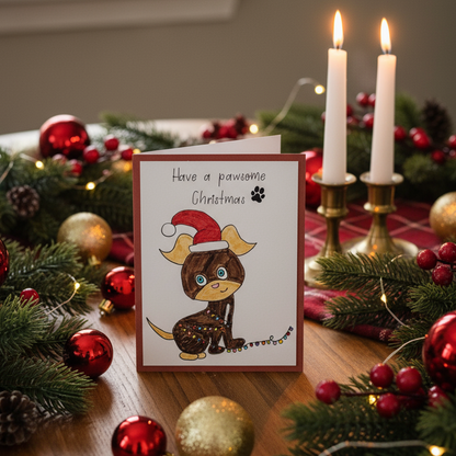 Merry Christmas Dog Card