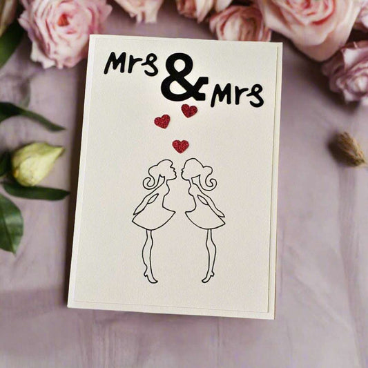 Mrs and Mrs Wedding Card