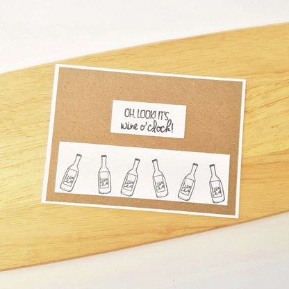 Wine Time Birthday Card