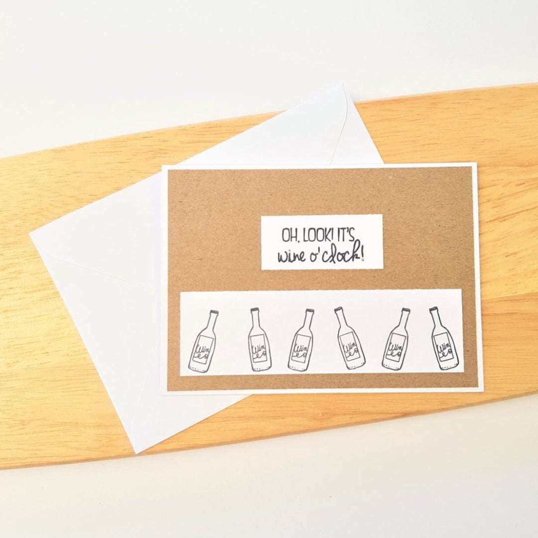 Wine Time Birthday Card