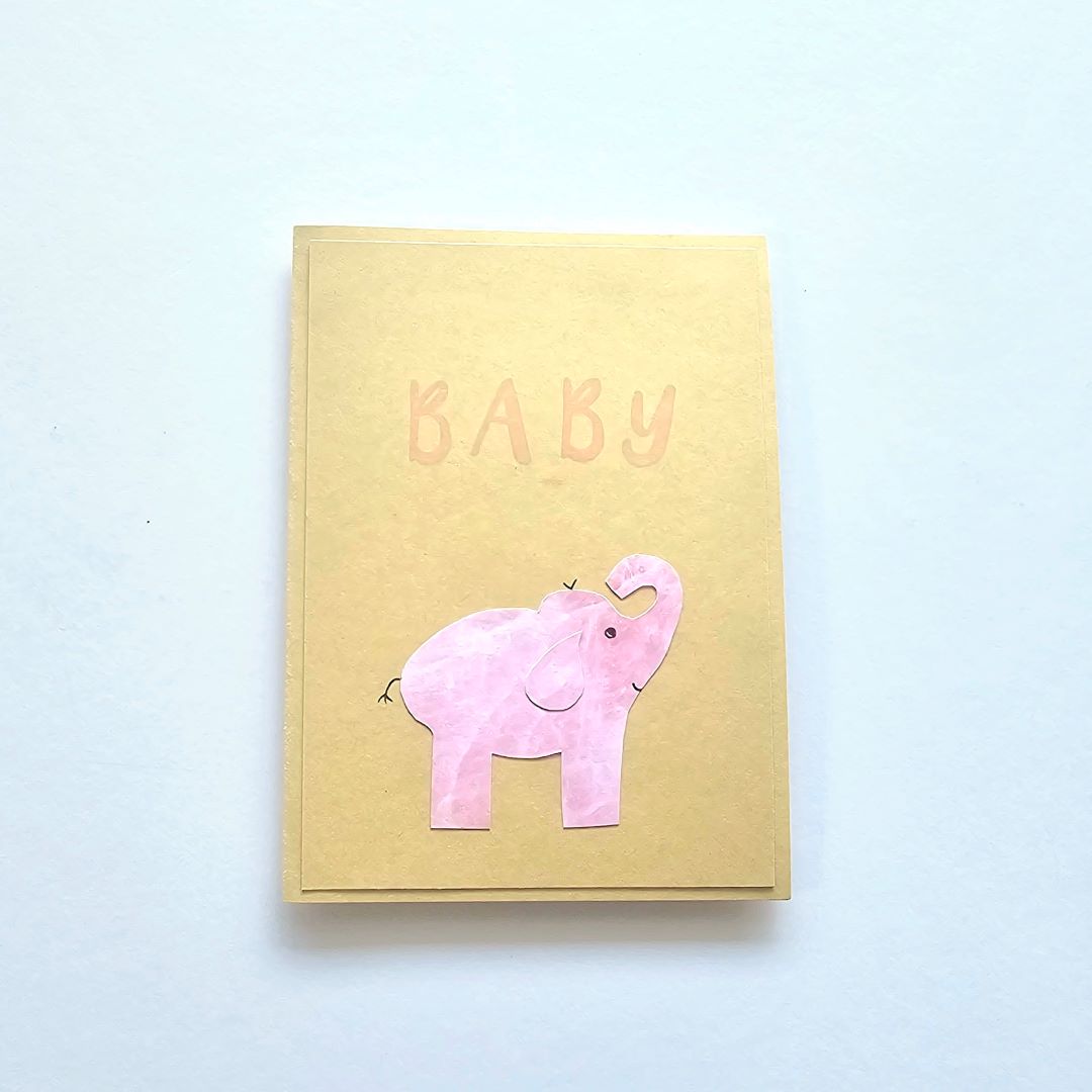 Baby Elephant New Baby Card | Handmade Cards Australia | Baby Shower ...