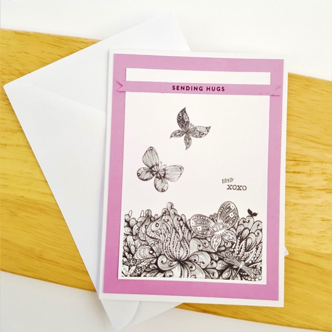 Purple Sending Hugs Cards