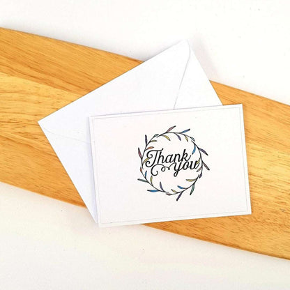 Rainbow Wreath Thank You Card