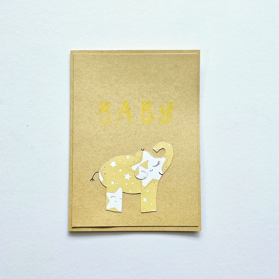 Baby Elephant New Baby Card | Handmade Cards Australia | Baby Shower ...