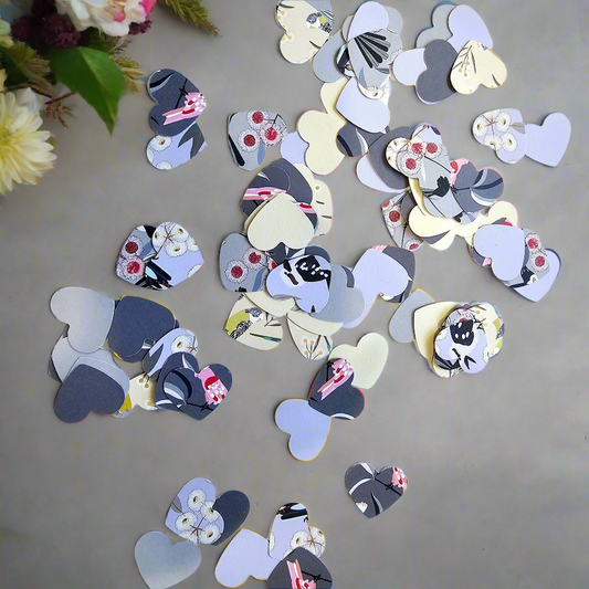 Australian Birds and Flowers Paper hearts