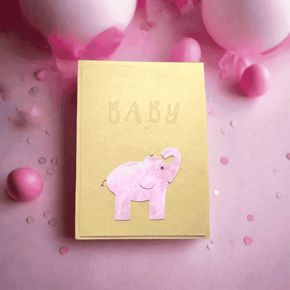 Baby Elephant Baby Cards - Pack of 6