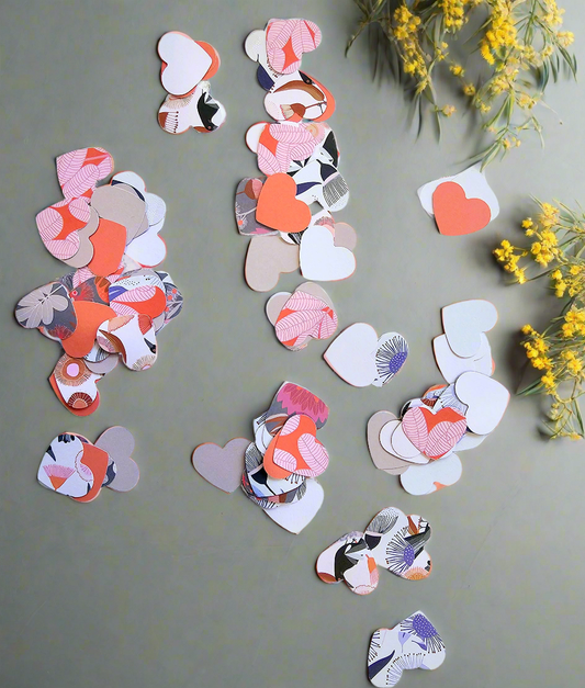 Australian Birds and Flowers Paper hearts