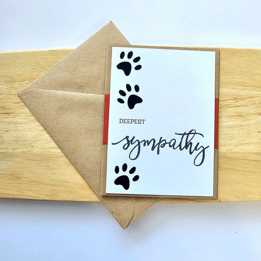 Paw Prints Sympathy Card