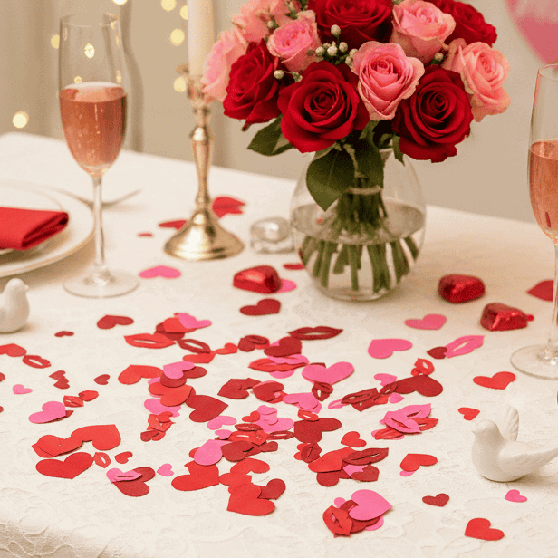 Valentine Heart and Lip Confetti