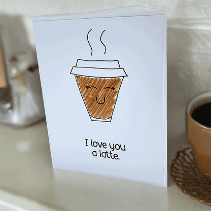 Latte Art Greeting Card