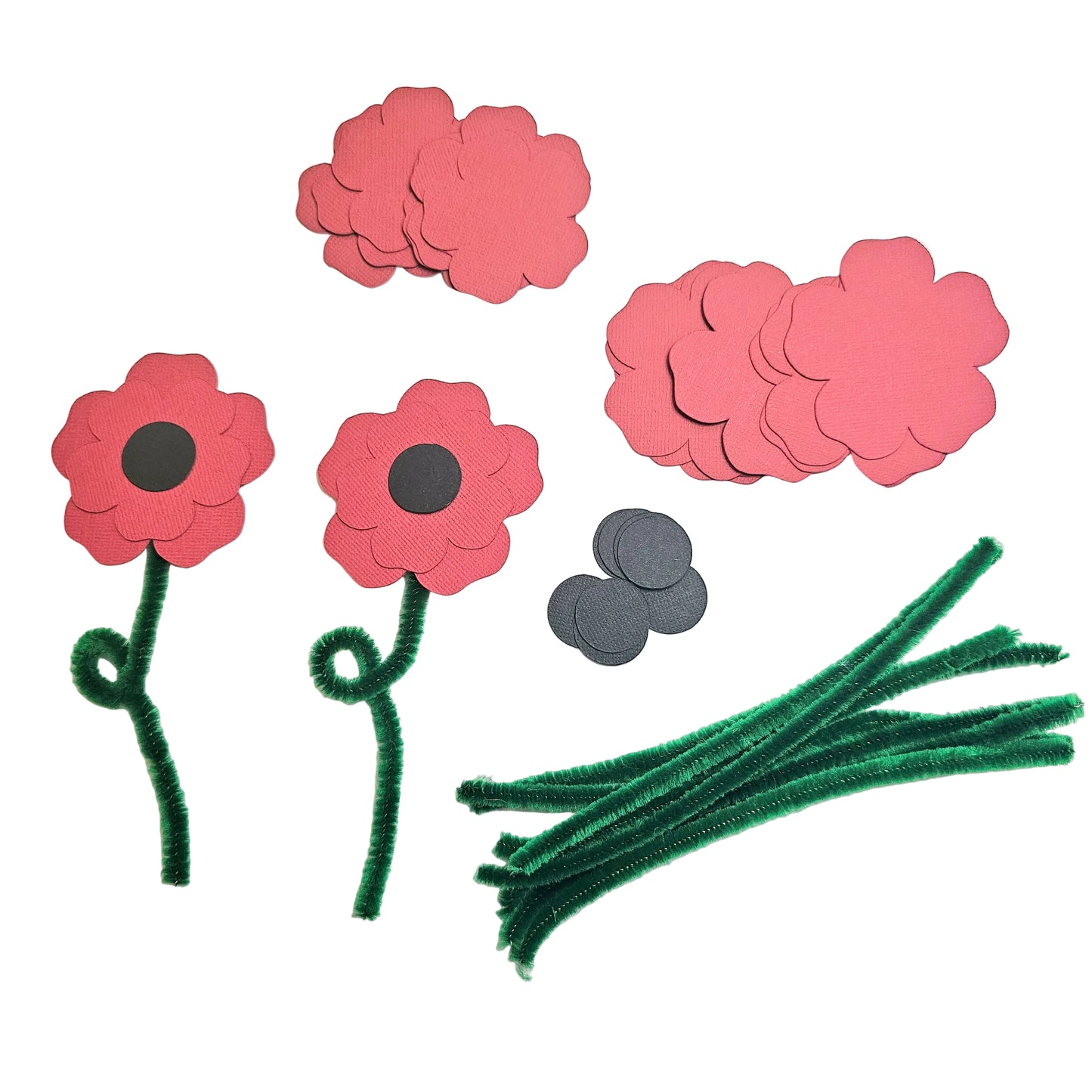 Poppy Making Craft Pack, Set of 10