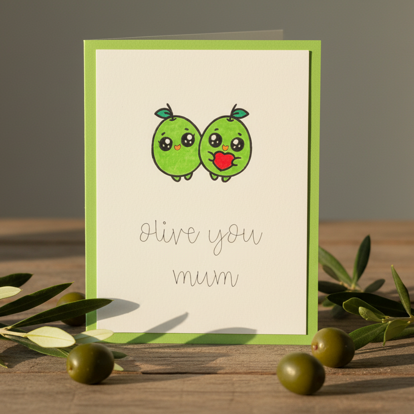 Olive you Mothers day card