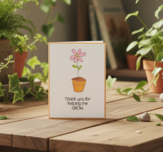 Thank you for helping me grow