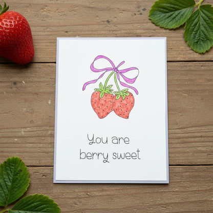 Strawberry Card Berry Sweet Wishes