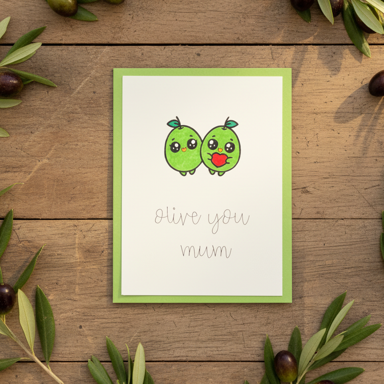 Olive you Mothers day card