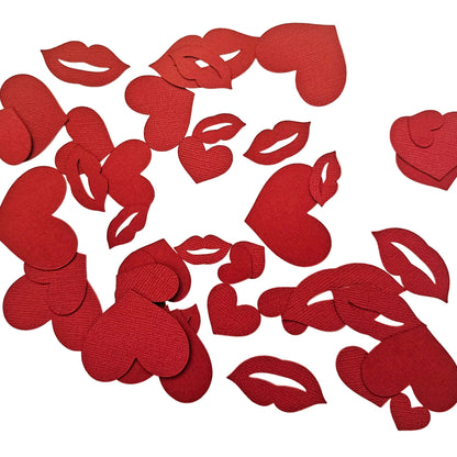 Valentine Heart and Lip Confetti