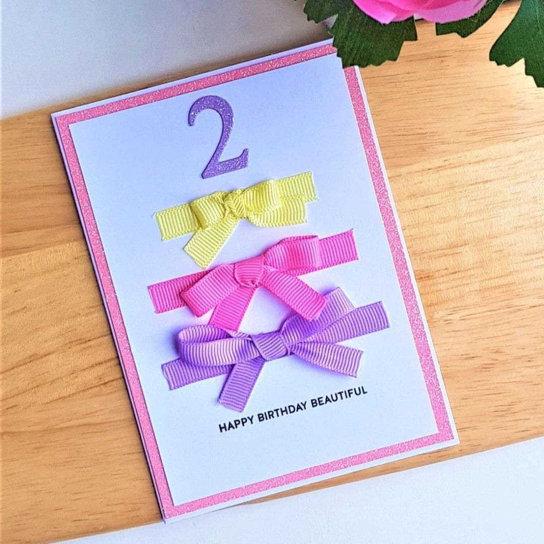 Bow birthday card