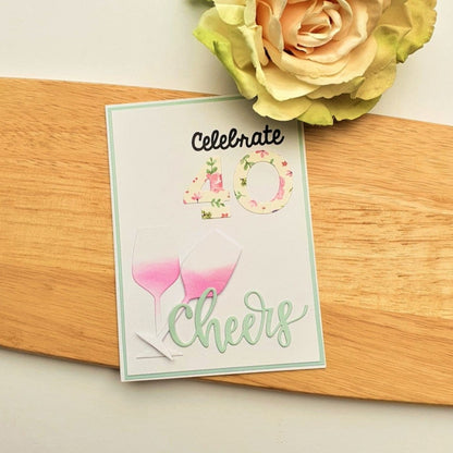 Wine Glass Birthday Card