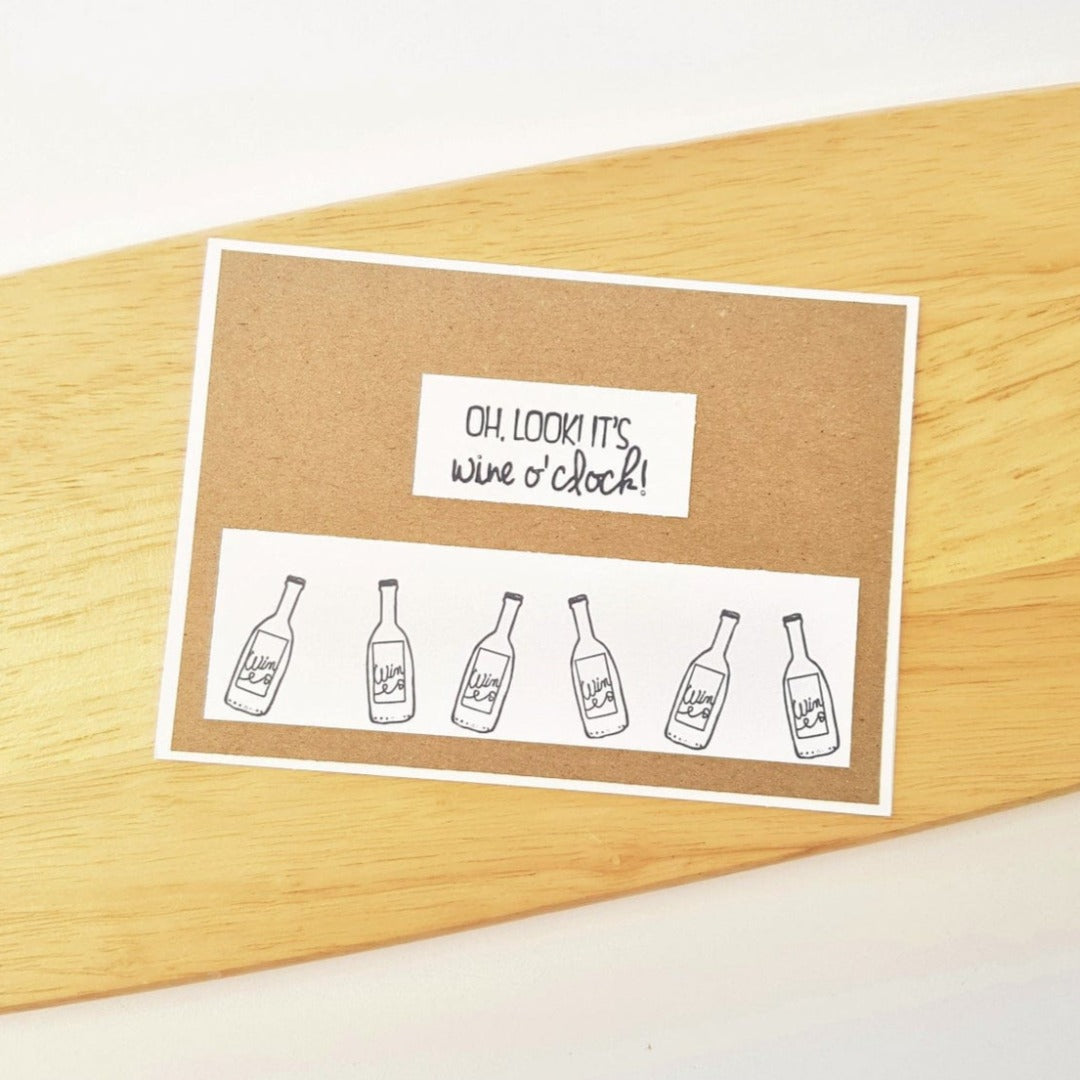 Wine Time Birthday Card