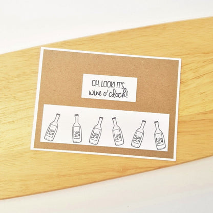 Wine Time Birthday Card