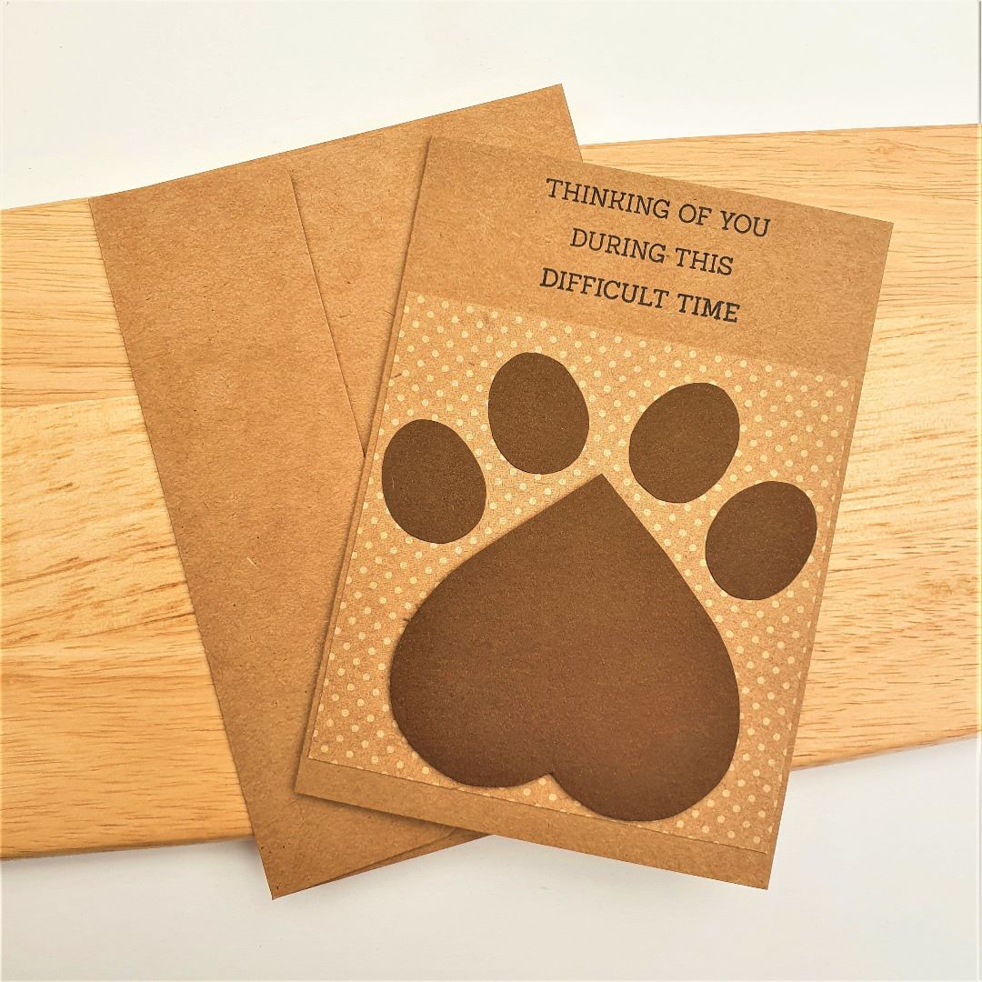 Paw Print Sympathy Card