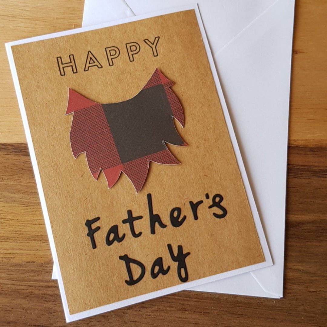 Plaid Beard Fathers Day Card