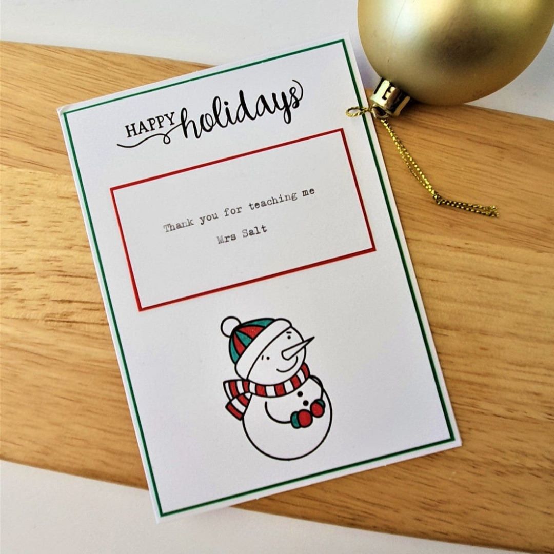 Teacher Christmas Card - Personalised